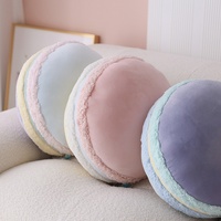 Coussin en peluche Macaron français coloré pour canapé et lit, en coton PP | Jouets TYL