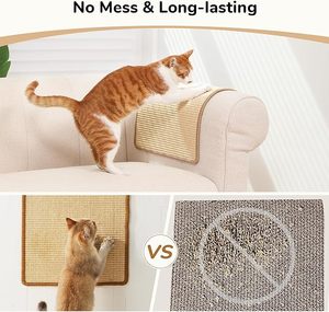 FUKUMARU Paquete de 2 Rascadores <span class=keywords><strong>para</strong></span> <span class=keywords><strong>Gatos</strong></span> de Sisal Natural, Rascador <span class=keywords><strong>para</strong></span> <span class=keywords><strong>Gatos</strong></span> de Interior con Cinta Adhesiva <span class=keywords><strong>para</strong></span> Proteger Paredes, Pisos y Muebles - Product Image 4
