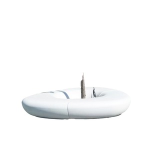Nouvelle cuvette de plantation circulaire en béton GRC Magic Stone pour aménagement paysager extérieur et parcs - Product Image 4