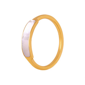 Anillo <span class=keywords><strong>de</strong></span> Acero <span class=keywords><strong>de</strong></span> Titanio Estilo Francés, Banda Chapada <span class=keywords><strong>de</strong></span> Alta Calidad, Ligero, Hipoalergénico, Joyería al por Mayor a Bajo <span class=keywords><strong>Precio</strong></span> - Product Image 2