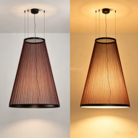 Lampe suspendue cylindrique en fer forgé vert clair tressé pour salle à manger, café, villa, décoration