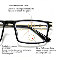 Vente en gros d'usine, lunettes de lecture progressives photochromiques classiques pour hommes et femmes, avec verres multifocaux, anti-lumière bleue, à mise au point automatique