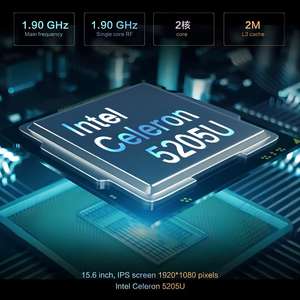 Portátil Intel Celeron 5205U de 15.6 Pulgadas, Ordenador Portátil Delgado con Panel Táctil Digital para Oficina y Negocios, 16 GB + 1 TB SSD, Windows 10 - Product Image 2