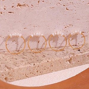 Модное кольцо 18K позолоченное натуральное пресноводное жемчужное кольцо из нержавеющей стали для женщин ювелирные изделия - Product Image 5