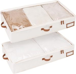 Bolsa de Almacenamiento de Ropa Plegable Grande con Base Reforzada, Doble Cremallera, Organizador de Ropa Portátil para Armario o Debajo de la Cama - Product Image 1
