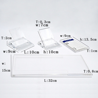 Transparenter Acryl Moderner Umweltfreundlicher Freistehender Eck-Handy- und Laptop-Displayhalter Anpassbare Größe Einfache Montage
