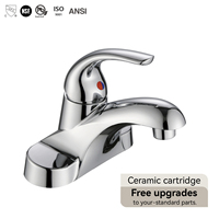 Robinet de bain monocommande noir moderne haut de gamme en plastique, à poser sur le rebord, 2 trous, pour salle de bain, certifié CUPC