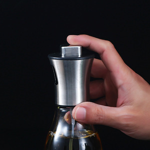 Glass Oil Sprayer Bottle 304 Stainless Steel Press Type Kitchen Cooking Tool Set Barbecue Seasoning Oil Dispenser - Product Image 2