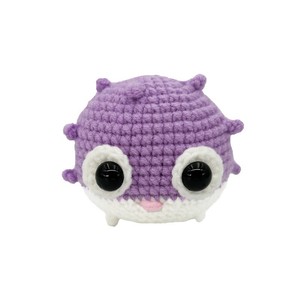 Kit d'apprentissage DIY en laine <span class=keywords><strong>crochet</strong></span>ée à la main, 2 pièces, nouveau, style adorable Poisson-globe anglais, pour les 7-12 ans et 12 ans et plus - Product Image 4