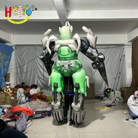 Costume gonflable géant personnalisé, costume de robot gonflable avec lumière LED