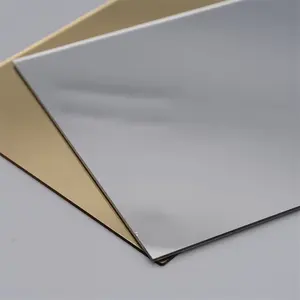 Fabbrica di vetro acrilico 3mm 2mm argento oro specchio foglio acrilico fabbricazione foglio specchio acrilico perspex