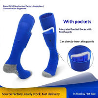 Chaussettes de football à compression graduée 144N pour athlètes d'élite - Chaussettes de football performantes avec talon et orteils rembourrés
