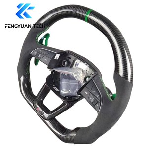 Cuir en fibre de carbone pour volant LED pour <span class=keywords><strong>Audi</strong></span> RS3 RS5 RS6 RS7 S3 S4 S5 S6 S7 <span class=keywords><strong>TT</strong></span> Mk2 Mk3 C7 Q5 Q7 B8-B9.5 - Product Image 5