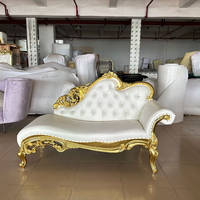 Chaise longue baroque deux places en tissu capitonné pour hôtel, villa, bureau à domicile, usage commercial, cabine photo de mariage – Amérique du Nord