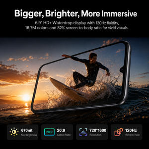 Smartphone Fossibot <span class=keywords><strong>S6</strong></span> Dual Sim Android 16, 8GB+256GB, 120Hz, 6.9 Pollici, Riconoscimento Facciale, Octa Core, Telefoni Cellulari Sbloccati - Product Image 2
