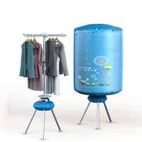Secadora de Ropa Eléctrica Doméstica, Tendedero Plegable Calefactado, Cubierta Deshumidificadora, Carcasa de Plástico, Capacidad de 10 kg, 1000 W, Semi-Automática