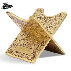 Xì Gà Chủ Xách Tay Tang Cỏ Mô Hình Kim Loại Duy Nhất Brass Với Holster Chủ Gấp Xách Tay Có Thể Điều Chỉnh Mini Gấp Hiển Thị