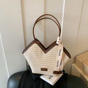 <span class=keywords><strong>Sac</strong></span> fourre-tout <span class=keywords><strong>à</strong></span> bandoulière en cuir PU tressé grande capacité pour femme, <span class=keywords><strong>sac</strong></span> <span class=keywords><strong>à</strong></span> <span class=keywords><strong>main</strong></span> décontracté - Product Image 2