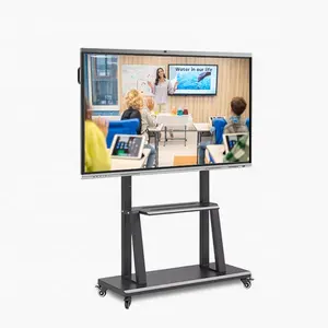 Kích thước lớn 100 inch bảng tương tác hệ thống kép 4K màn hình cảm ứng hồng ngoại máy chiếu bảng thông minh