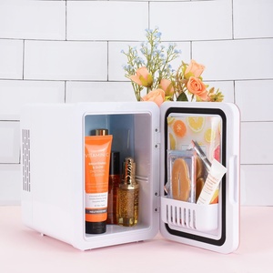 4L Marble Color 12V/220V 110V Portable Outdoor Glass Door Electric <strong>Cosmetics</strong> <strong>Fridge</strong> with Low Noise - Product Image 3