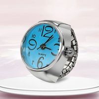 Nuevo Reloj de Anillo, Superventas, Creativo, con Esfera Circular, Carcasa de Aleación, para Parejas, Hombres y Mujeres