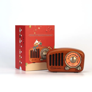 Ancienne marque rétro nostalgique petit haut-parleur portable Radio, Audio Antique de haute qualité classique original en bois sans fil - Product Image 6