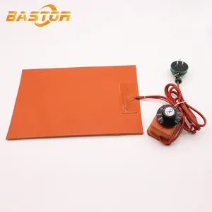 Heater Flexible Silicone Rubber Custom 12v 24v 36v 110v 220v Industrial Electric Flexible Silicone Rubber Heating Pad