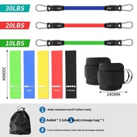 Set de Bandas de Resistencia para Tobillos para Mujer, Niveles de Resistencia de 10-30LB, Material de Elastómero Termoplástico, Entrenamiento Elástico para Piernas