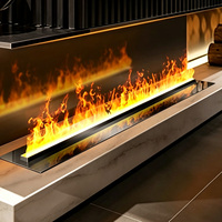 Cheminée électrique à insérer de style français, LED 3D, vapeur, télécommande, métal, décoration intérieure pour la maison et l'hôtel, brume d'eau