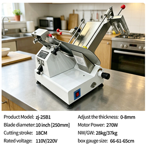 Trancheuse à viande congelée électrique en acier inoxydable de 10 pouces pour boucheries et cuisines - Product Image 6