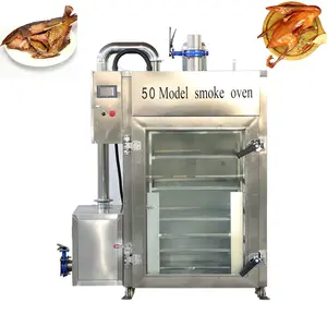 Commercial Stainless Steel Automatic smoked meat sausage and fish food processing meat steamed smoke equipment