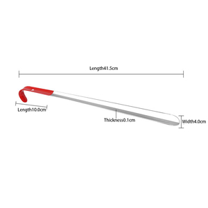 99 semelle intérieure chausse-pied maison utilisant des cornes de chaussures en acier inoxydable en métal de 42cm de long avec poignée en cuir - Product Image 3