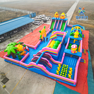 Prix d'usine, <span class=keywords><strong>parc</strong></span> d'attractions gonflable géant en PVC de 0,55 mm personnalisé pour enfants, qualité commerciale, ville de divertissement gonflable - Product Image 1