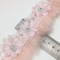 Personnaliser multi couleurs design de mode fleur broderie dentelle coupe
