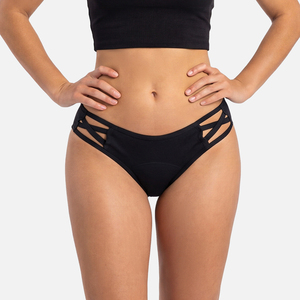 Braguitas Menstruales Sexys <span class=keywords><strong>con</strong></span> Logotipo Personalizado al por Mayor, Ropa Interior Femenina a Prueba de Fugas de 4 Capas, Ropa Interior Menstrual para Mujeres y Adolescentes - Product Image 2