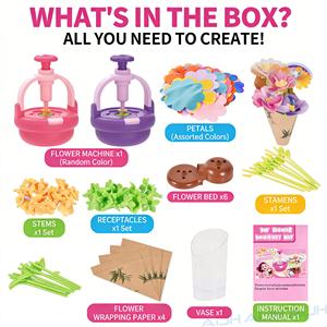 Kit de Máquina para Hacer Flores AiJH, Set de Manualidades para Niños, Venta al Por Mayor, Logotipo Personalizado, Juguete Educativo STEM de Flores de Tela - Product Image 3
