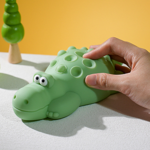 Veilleuse en silicone LED en forme de crocodile mignon lumière blanche chaude <span class=keywords><strong>color</strong></span>ée avec capteur tactile pour un usage domestique - Product Image 3