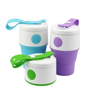 GreenEarth riutilizzabile tazza da <span class=keywords><strong>caffè</strong></span> 400ml tascabile da viaggio tazza termica con coperchio pieghevole in Silicone per campeggio all'aperto e viaggi - Product Image 2