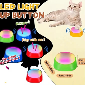 New Design Luminous Eco-Friendly Plastic Pet Communication <b>Button</b> Recording <b>Dog</b> Training Talking Toy Sounder Squeeze Box - Product Image 2