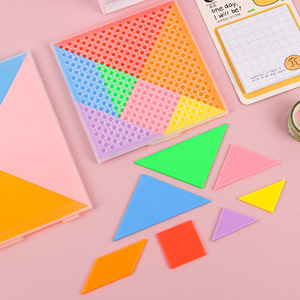 Rompecabezas Tangram de Plástico, Juguete Educativo de Matemáticas Colorido para Niños de 3 a 6 Años, Unisex, Ayuda Didáctica - Product Image 3