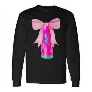 T-shirt promotionnel à manches longues Alani Nu Pink Energy Drink Lover Bow Coquette Trendy - Product Image 2