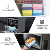 Boîte à lunch double couche pour enfants en plastique de qualité alimentaire, motif dessin animé, compatible micro-ondes, personnalisable avec logo, pour l'école et les activités extérieures