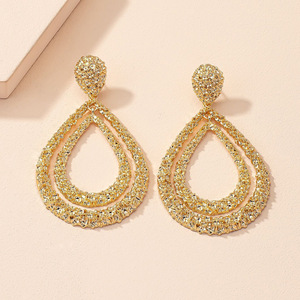 Mode Vintage boucles d'oreilles pour femmes grande déclaration géométrique métal boucles d'oreilles à la mode boucles d'oreilles bijoux accessoires - Product Image 3