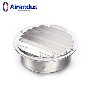 HVAC Systems Stainless Steel Louver Ventilation Circular Wall External Air Vent Louver