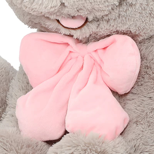 Grand lapin gris en peluche avec oreilles roses, lapin gris doux pour filles garçons, jouets d'animaux en peluche personnalisés OEM d'usine de Pâques - Product Image 3
