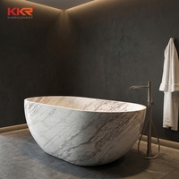 Baignoire autoportante ovale blanche moderne de la marque KKR, très vendue, garantie plus de 5 ans