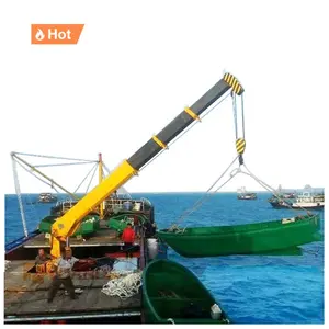 360 Degree Rotate Deck Davit Cantilever Pillar Jib Arm Crane Vessel Sea Marine Fishing Boat Net Lifting Crane for Fish Boat