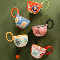 Ensemble de tasses à café et à thé en céramique avec assiette, passe au lave-vaisselle, utilisation à chaud/froid, design moderne, boîte cadeau