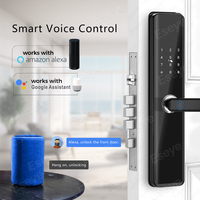 Cerradura Inteligente con Aplicación TTLock, Diseño Nuevo y Seguro, Compatible con Alexa y WiFi, Resistente al Agua, con Huella Dactilar para Puerta de Madera, con Memoria para 500 Huellas Dactilares y Tarjeta