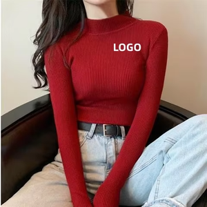 Suéter de Punto para Mujer, Cuello Medio Alto, Manga Larga, Estilo Slim, Nueva Colección Otoño, OEM - Product Image 1